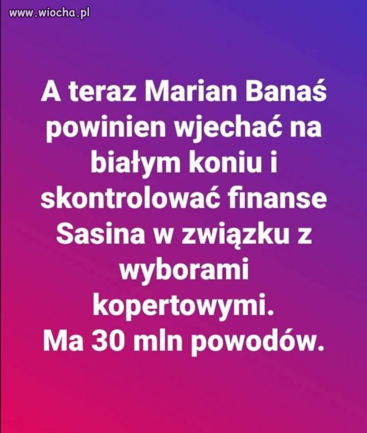 Panie Banaś, to już czas