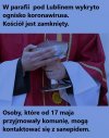 Koronawirus w parafii w Pliszczynie