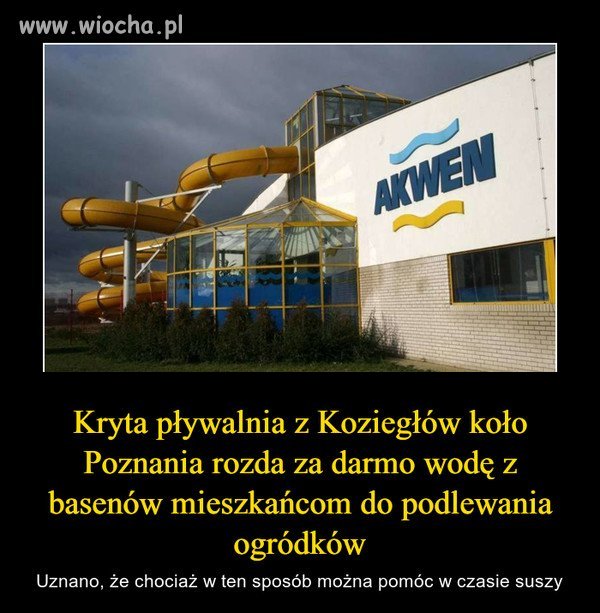 Woda z krytej pływalni do podlewania ogródka?