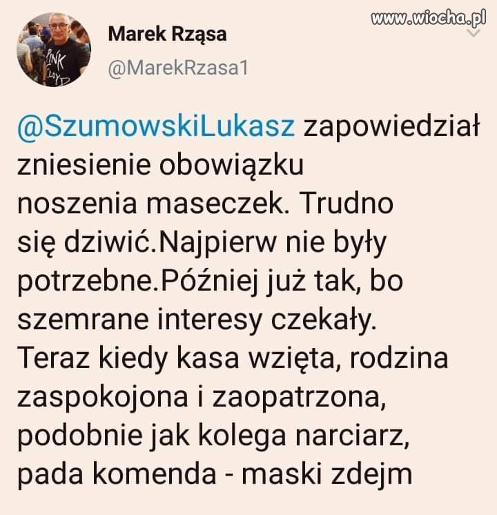 Farsa z noszeniem maseczek