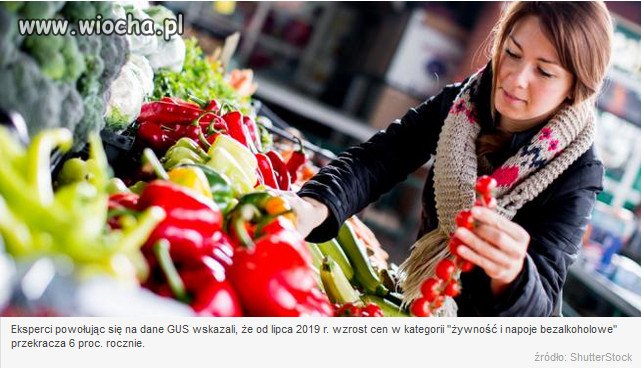 Ceny żywności rosną w zawrotnym tempie.