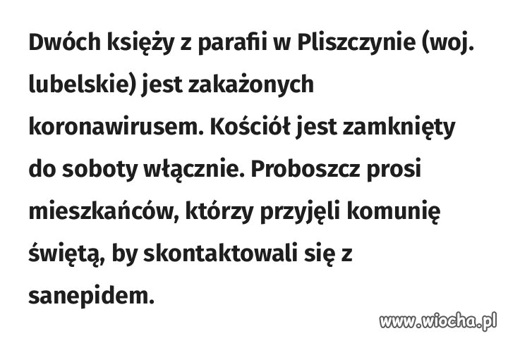A podobno nie zaraża