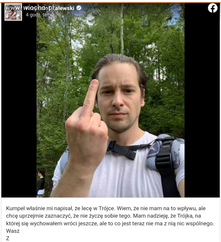 Kolejny artysta pozdrawia pisy w trójce 