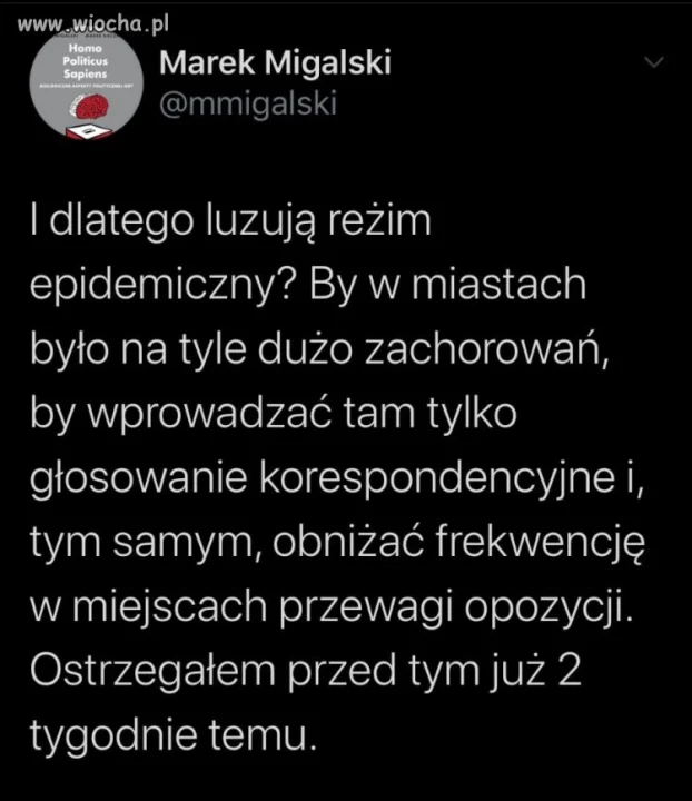 Oni moga miec taki plan.