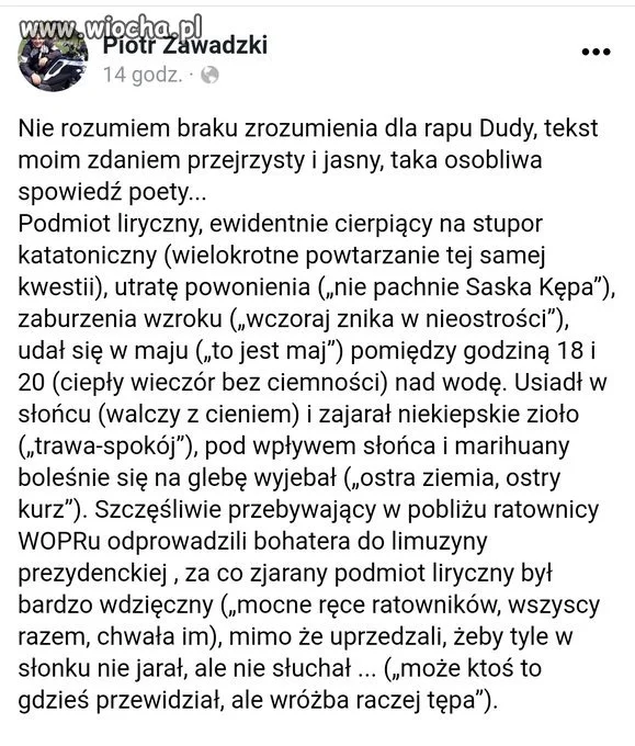 Analiza tekstu PAD