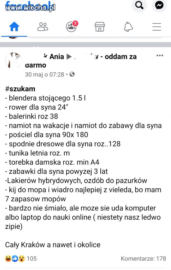 Pani zapomniała o mieszkaniu 