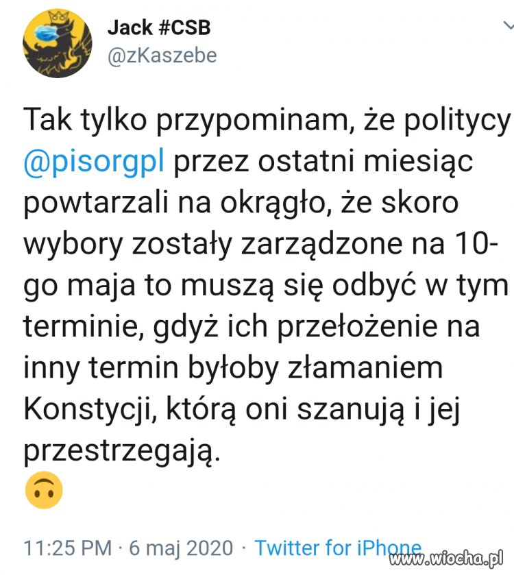 Oni sobie konstytucją dudę wycierają ...