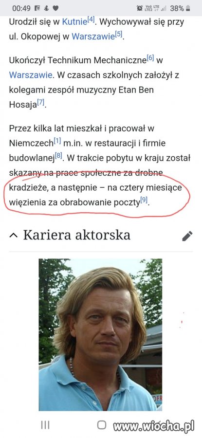 Panie toż to zwykły bandyta jest, pocztę obrabował.