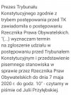 Mgr Przyłębska wydaje polecenia RPO 
