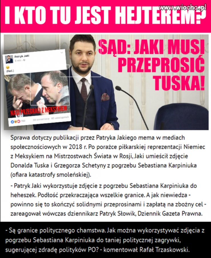 I kto tu jest hejterem?