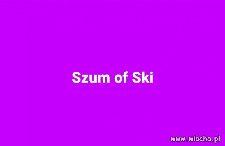 Szum of ski pocięty ostrym cieniem mgły ...