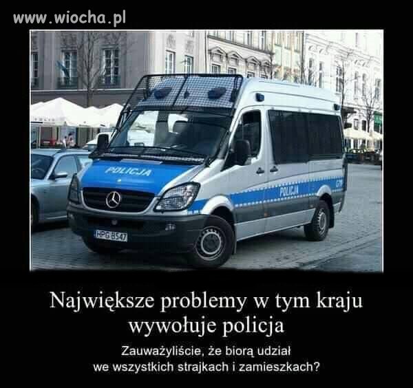 Poziom master...na demonstrantów w Warszawie