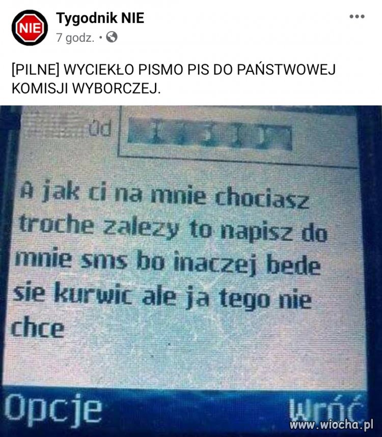 Wyciekło pismo PiS