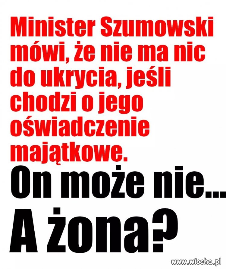Minister dobrze się zabezpieczył 