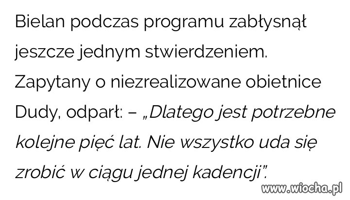 Kolejna kadencja na stare obietnice