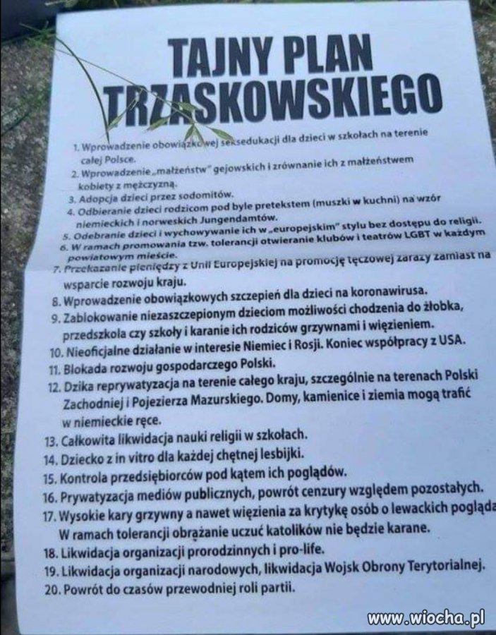 Takie ulotki PiS roznosi po Polsce 