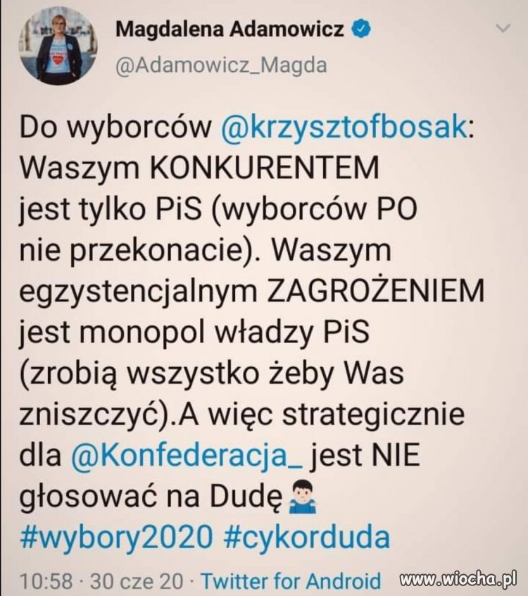 Magdalena Adamowicz do wyborców 