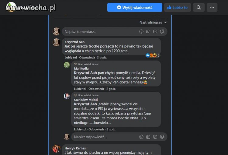 Chciałem zamieścić autentyczny komentarz do 