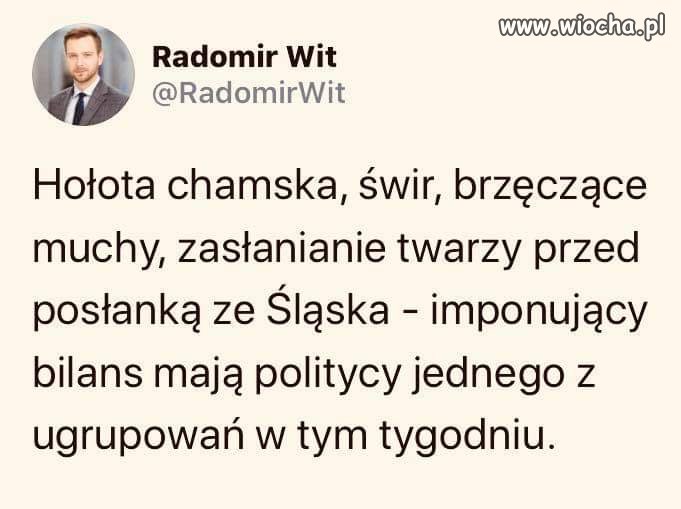 Dorzuciłbym oczyszczanie Polski z brudu...