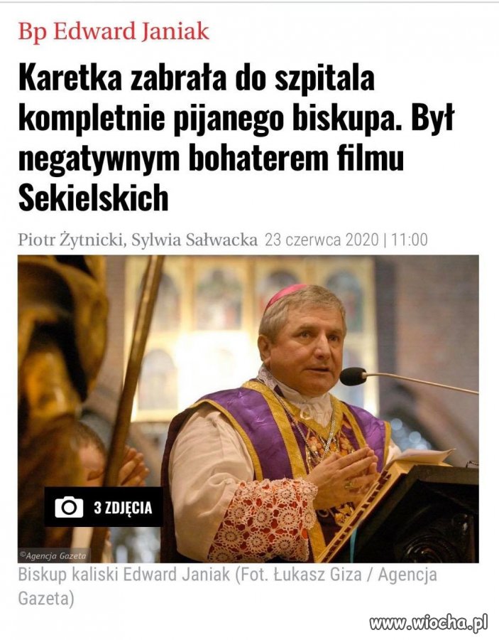 Pewnie pił piwko oglądając film Sekielskich ...