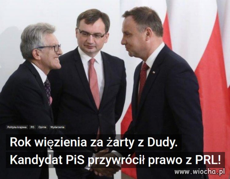 Rok więzienia za żarty z prezydenta...