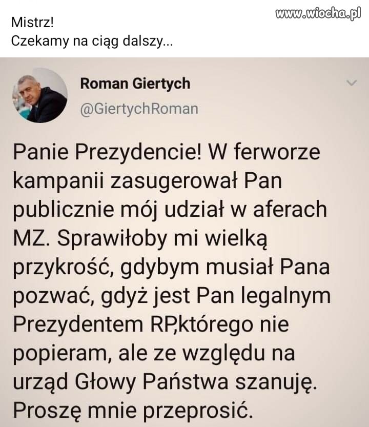 Czekamy na ciąg dalszy...
