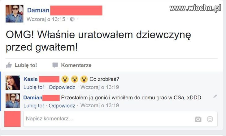 Uratowałem dziewczynę