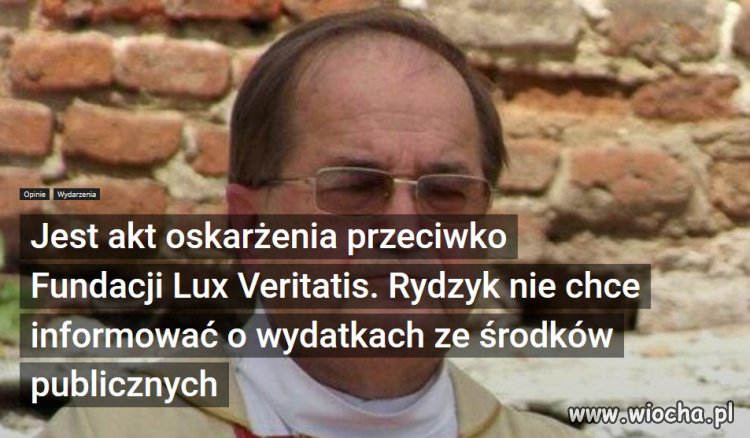 Ile pieniędzy przekazało państwo polskie dla Fundacji Lux Veritatis?