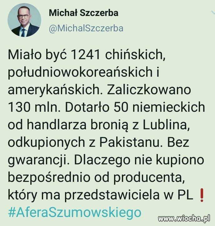 Niezła szopka z tymi respiratorami ... i to pod ...