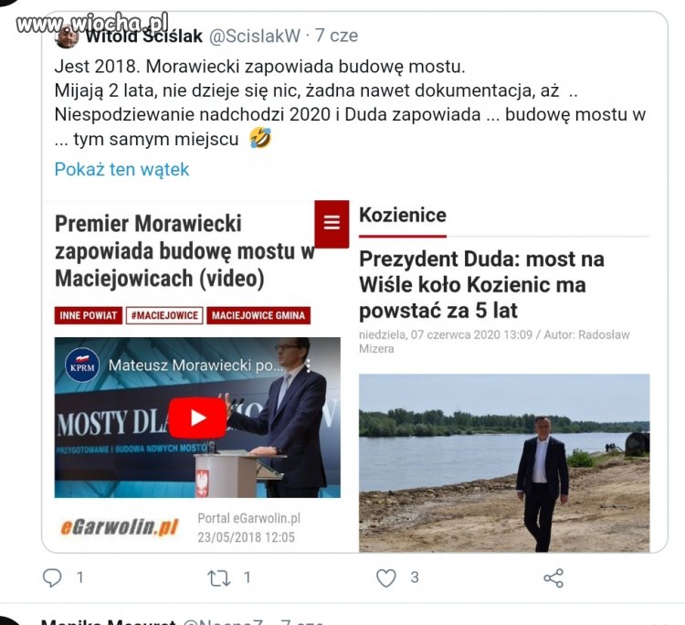 Budowa mostu w Kozienicach jak puchar przechodni