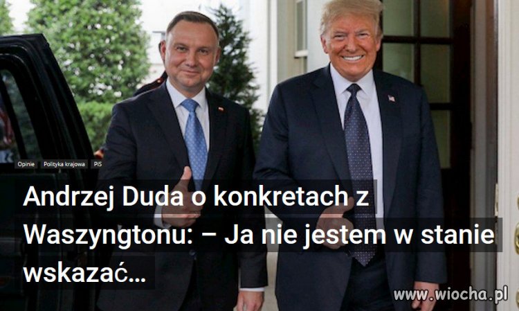 Jednym słowem prezydent do Waszyngtonu poleciał