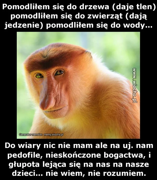 Pomodliłem się do drzewa (daje tlen)pomodliłem się
