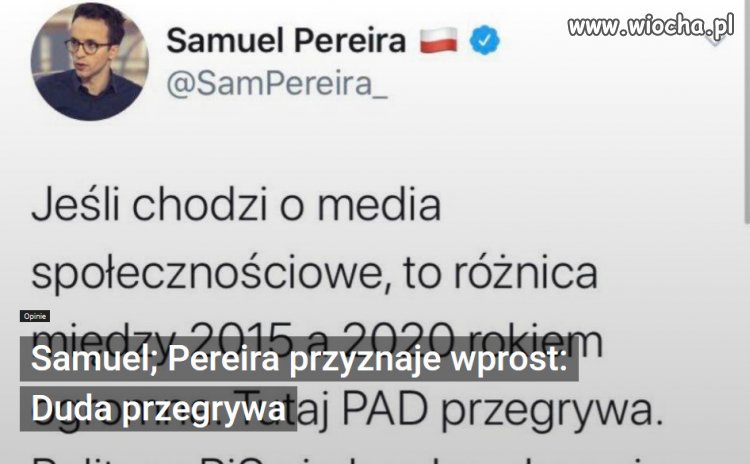 Samuel Pereira z TVP wprost napisał to, co tak bardzo 
