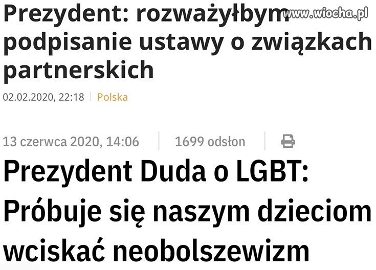 Czy on kiedyś miał swoje zdanie?