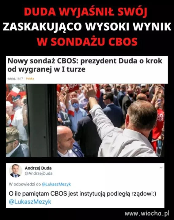 Wynik sondażu CBOS