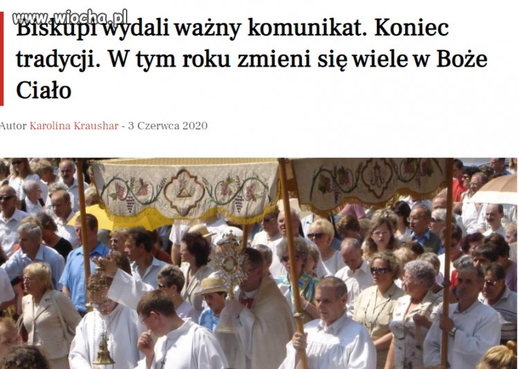 Boże ciało w tym roku