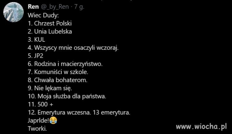 Wiec Dudy...