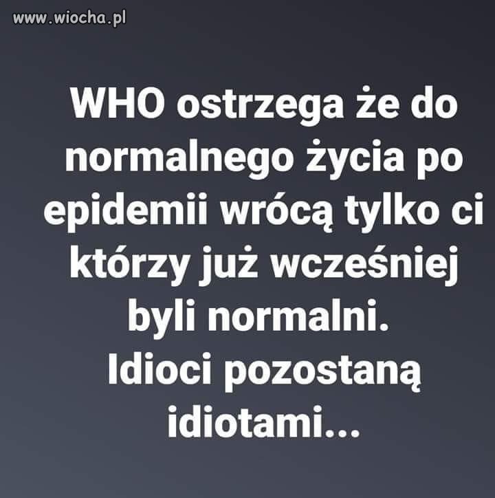 WHO ostrzega