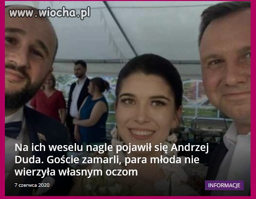 Wbił się na 'waleta'