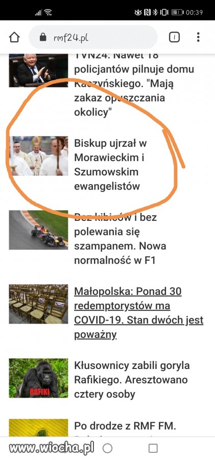 Biskup ujrzał ewangelistów 