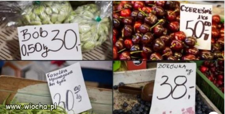 Ceny z mojego targu: bób 6 dych za kilogram?
