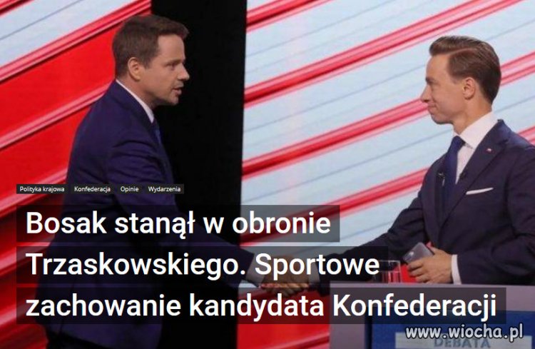 Po debacie Trzaskowski podziękował 