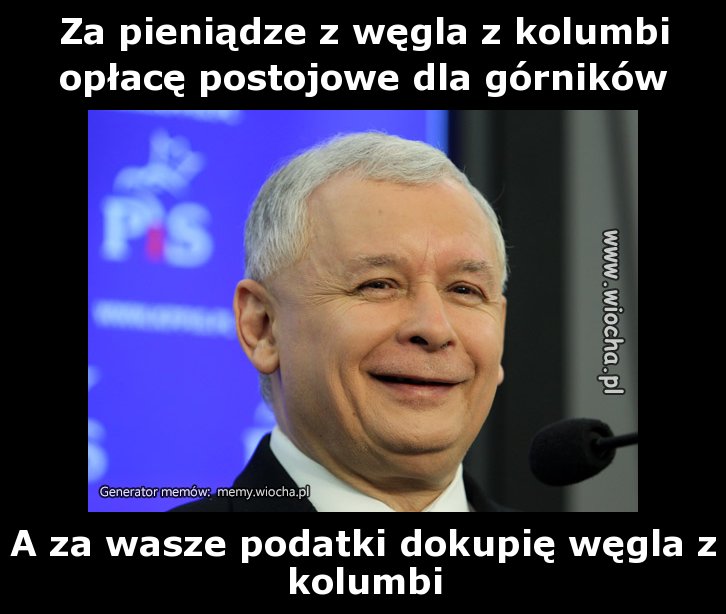 Za pieniądze z węgla z kolumbi