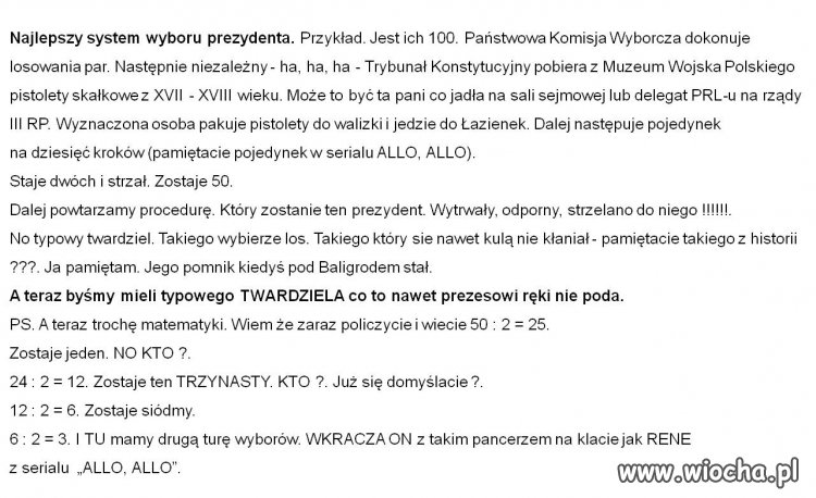 SYSTEM WYBORÓW