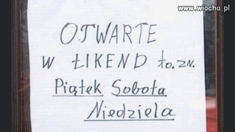 Otwieramy ! Dzień Dobry
