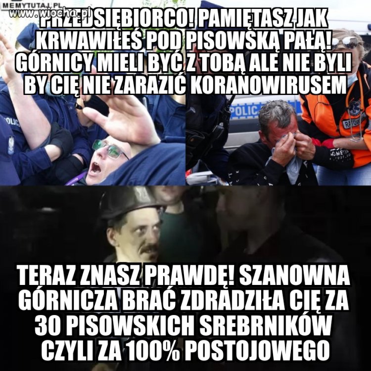 Najpierw kałuża teraz górnicy ! Śląski wstyd!