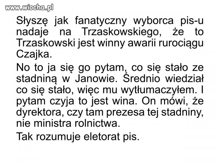 Wyborcy pis tak rozumują