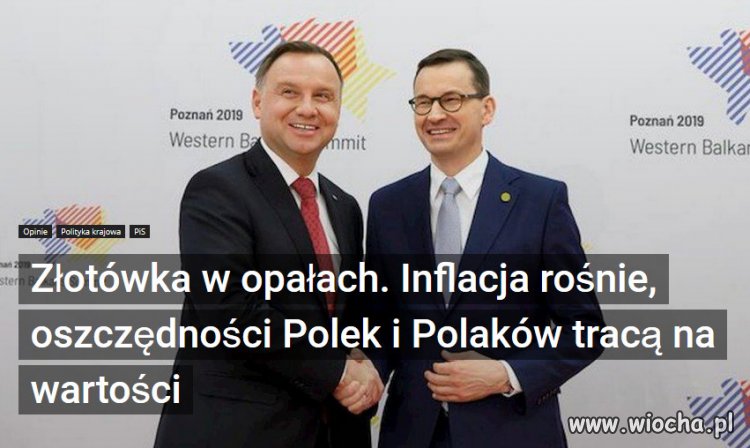 Drukowanie pieniędzy przez NBP powoduje spadek wartości złotówki.