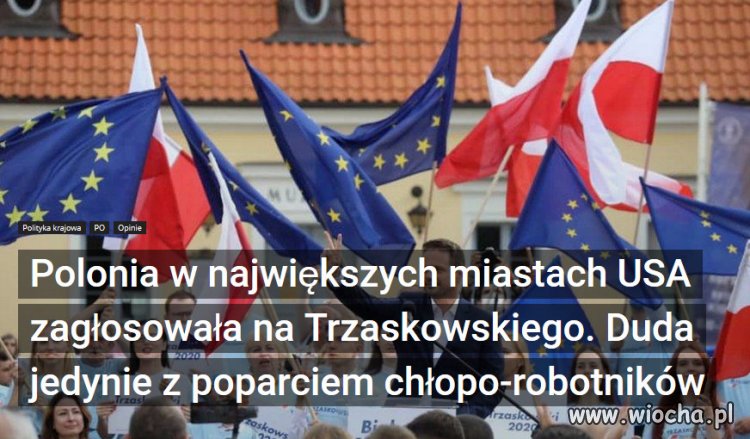 Coraz większe poparcie Trzaskowskiego w USA