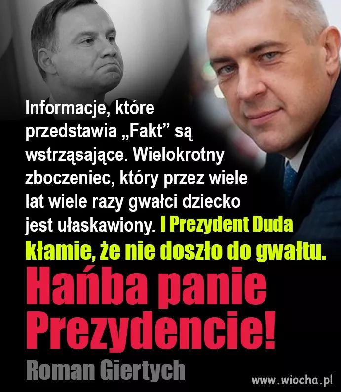 Hańba Panie Prezydencie...
